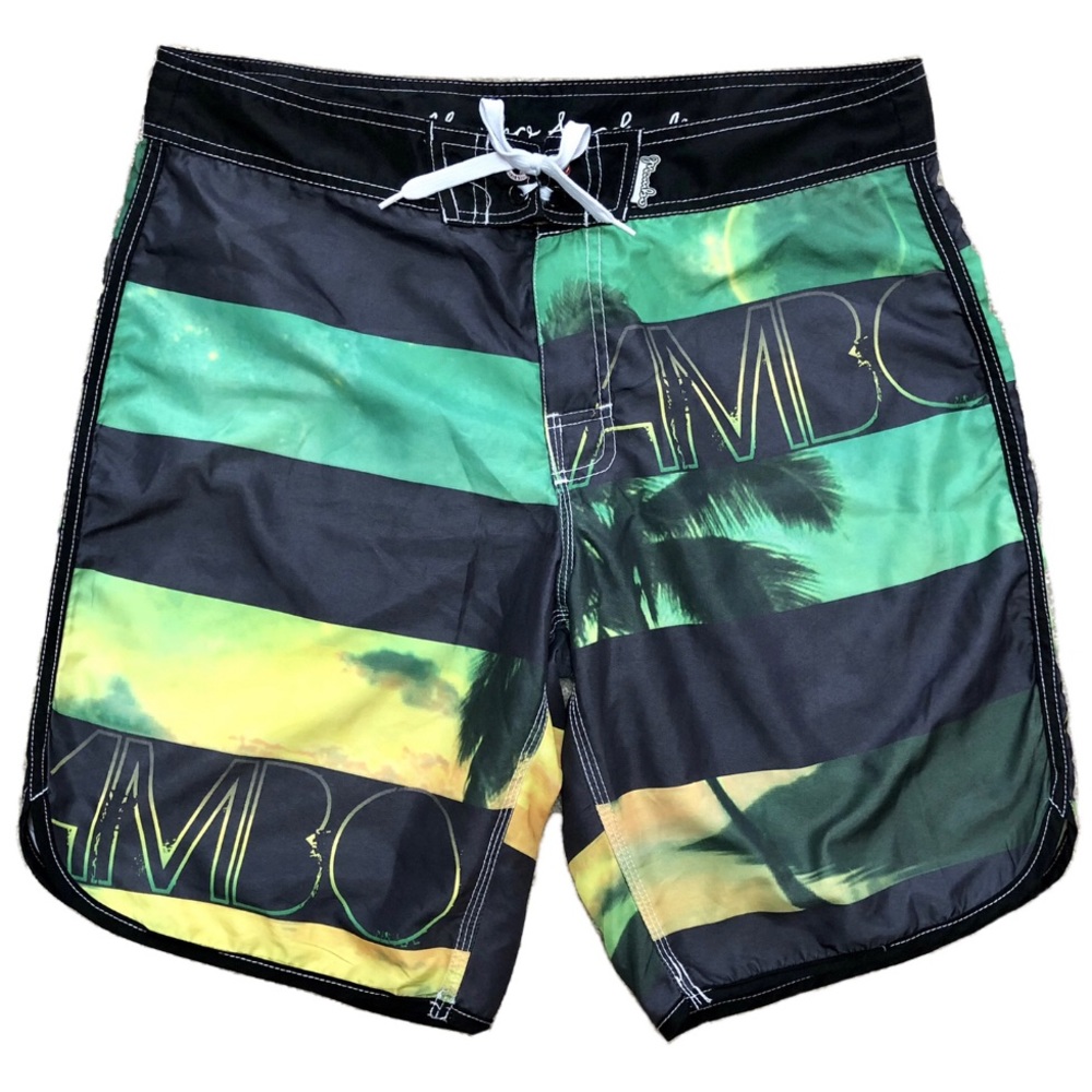 Mambo Australia Jamaican Flag Surf Board Shorts Medium M